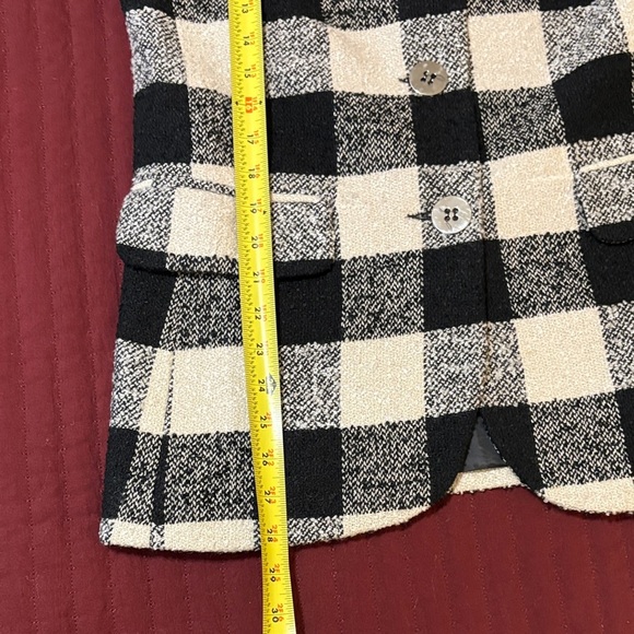 Vintage The Limited Black/White Checked Mini Skirt (sz 10) & Blazer (Medium) - Picture 16 of 16